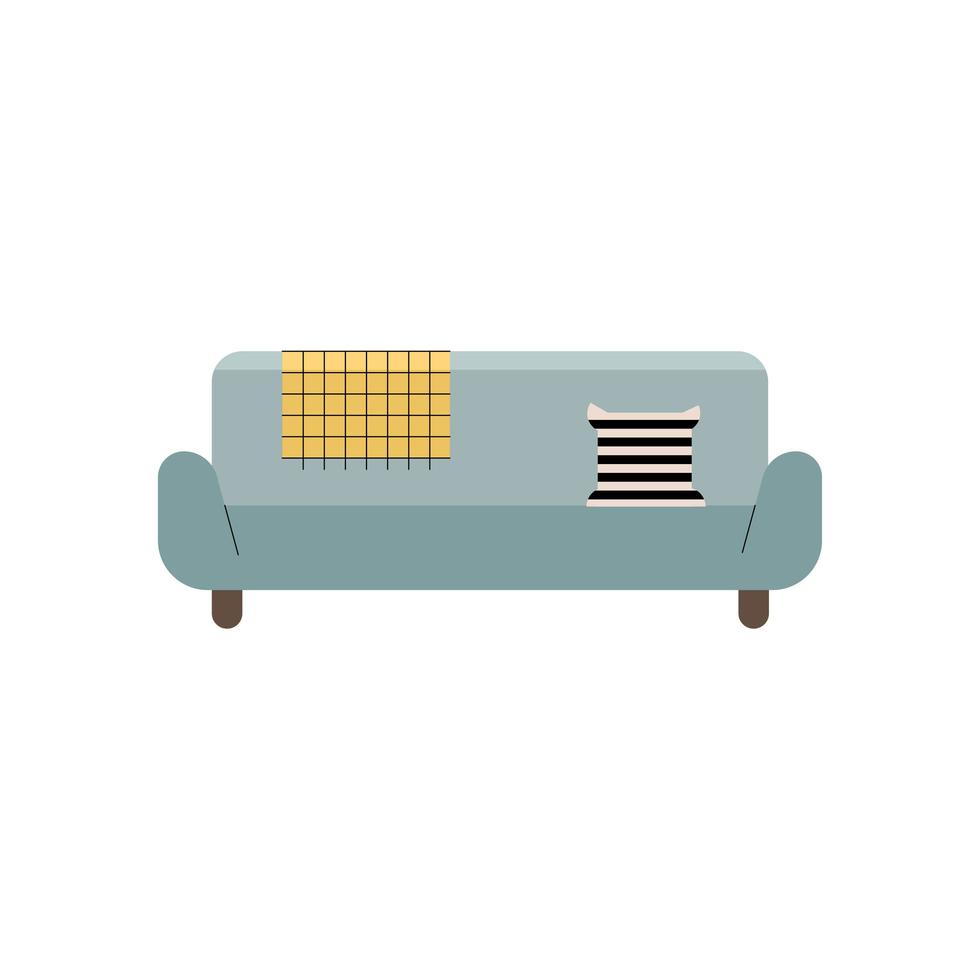 gray sofa couch vector