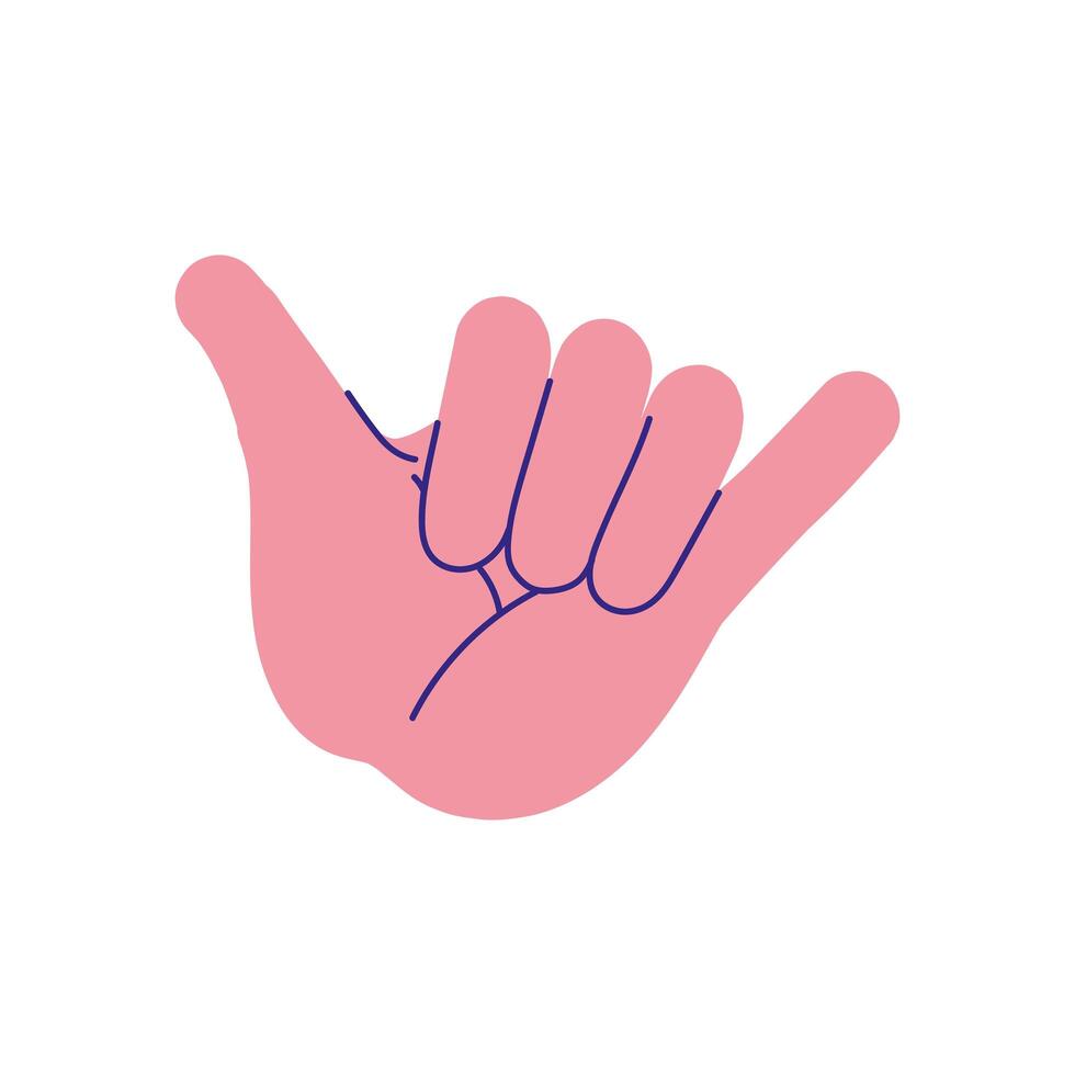 hand Y gestures vector