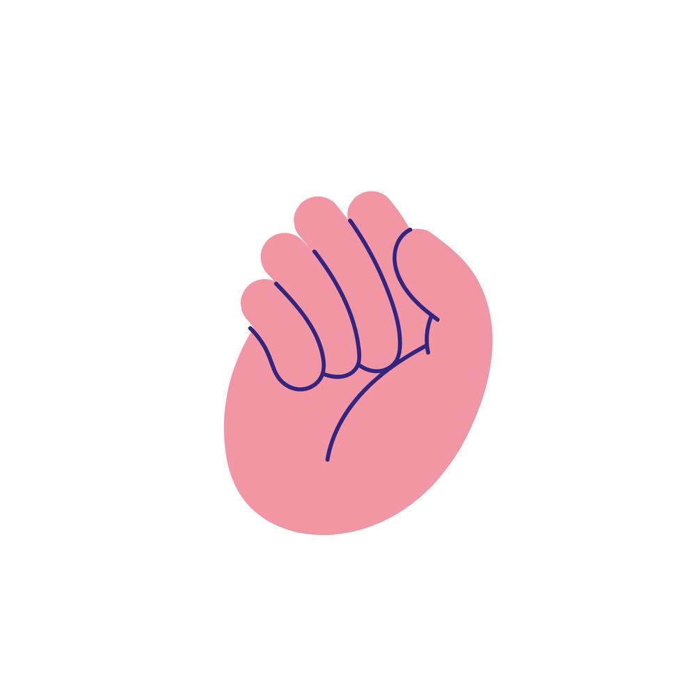 A hand gestures vector