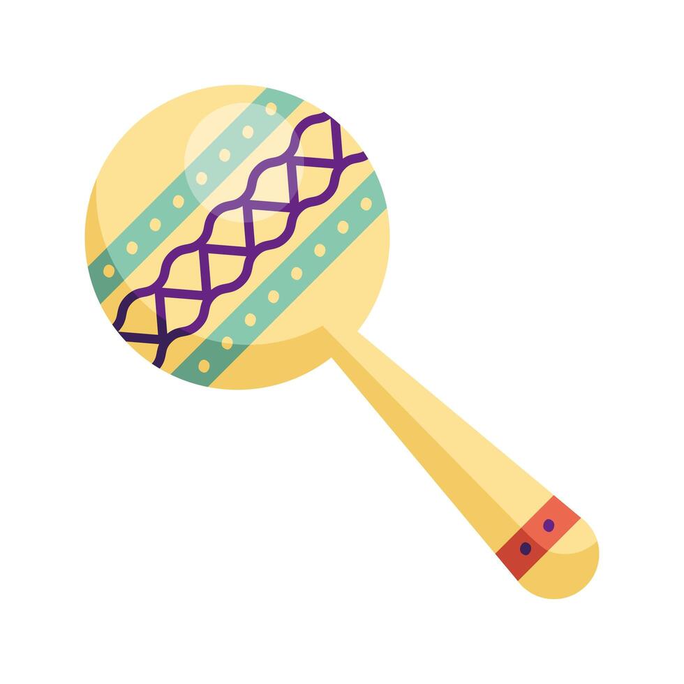 instrumento tropical maraca vector