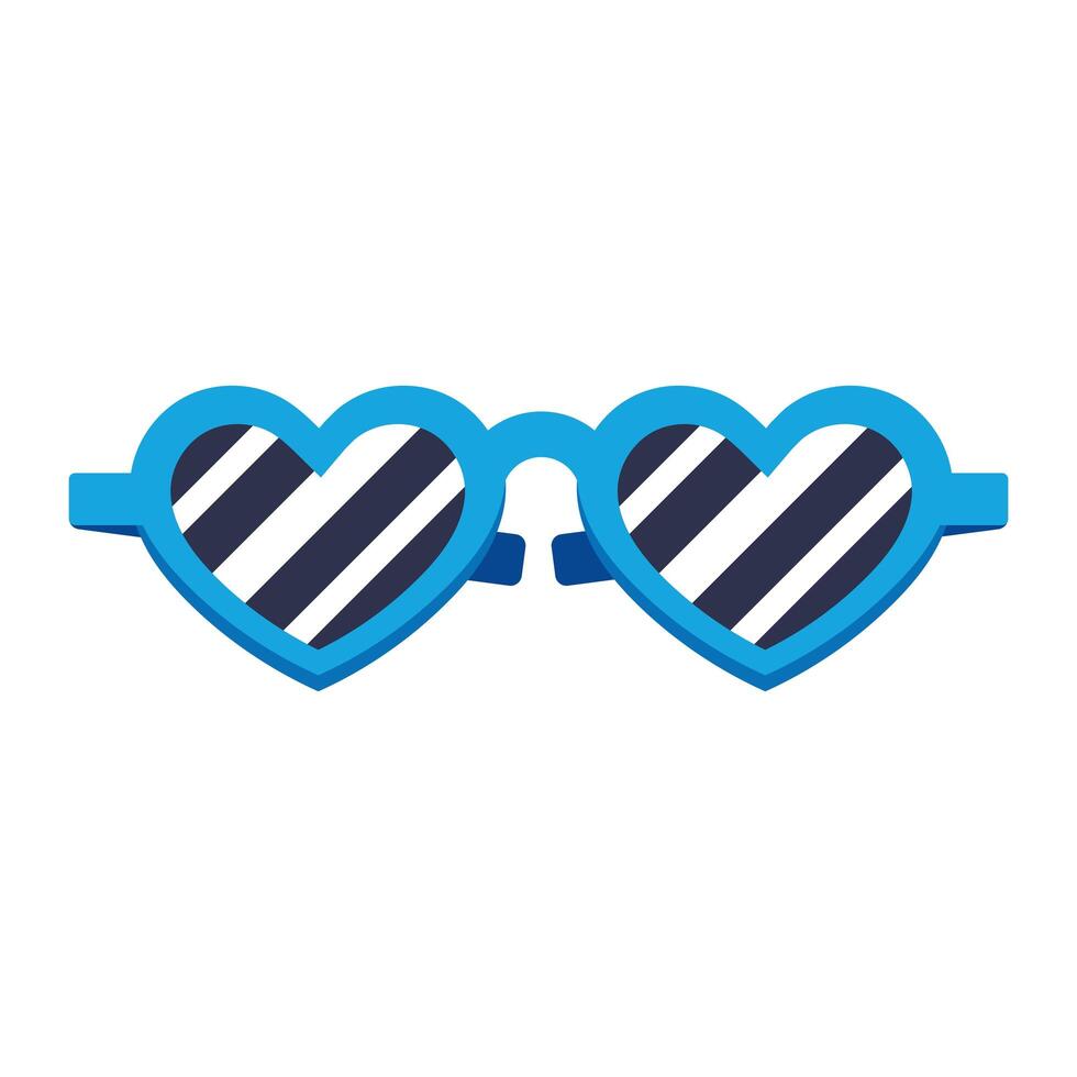 sunglasses hearts shape vector