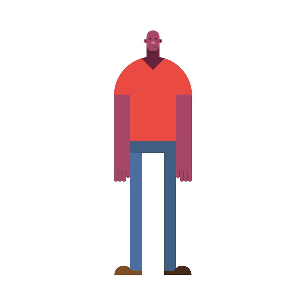 personaje de hombre alto afro vector