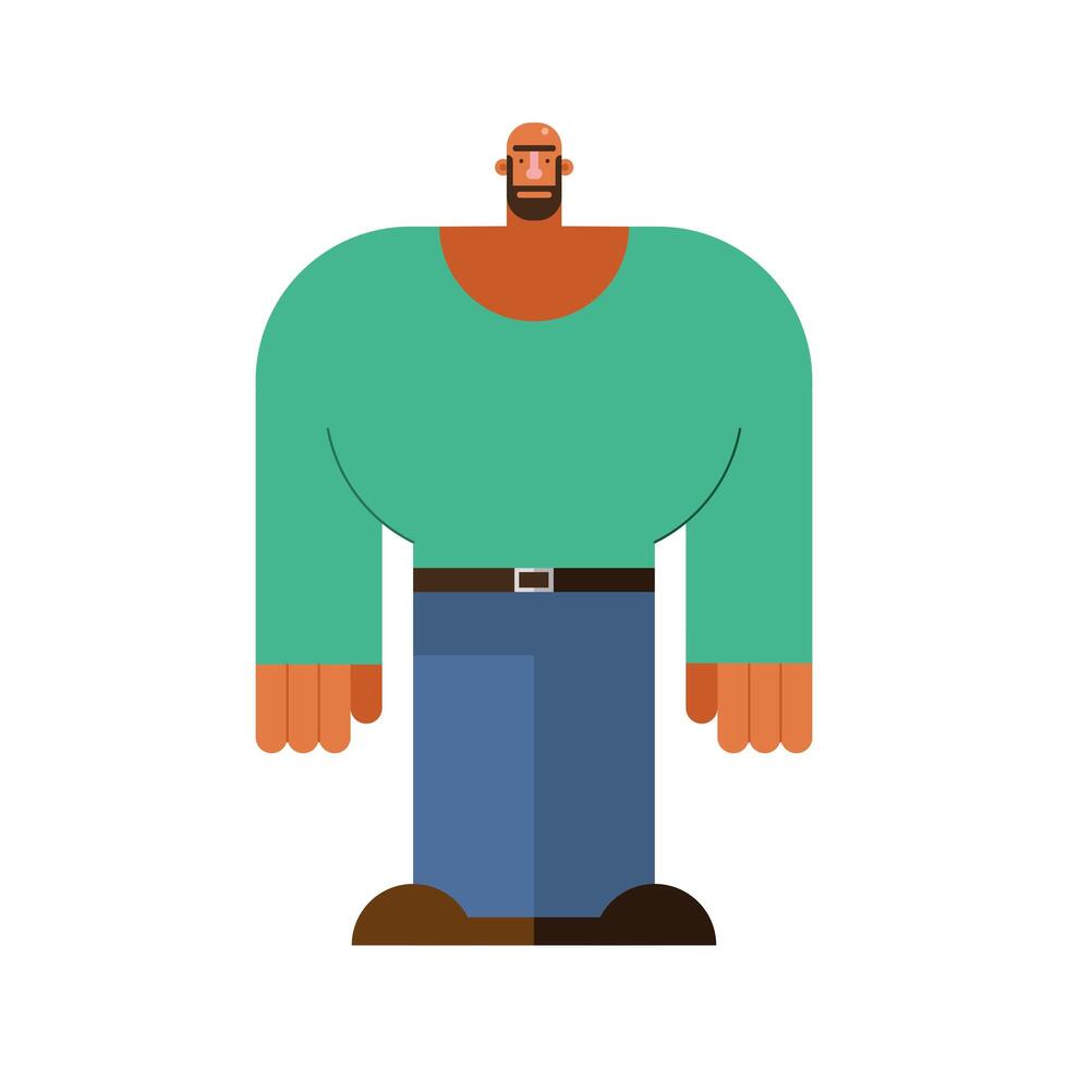 strong man character vector