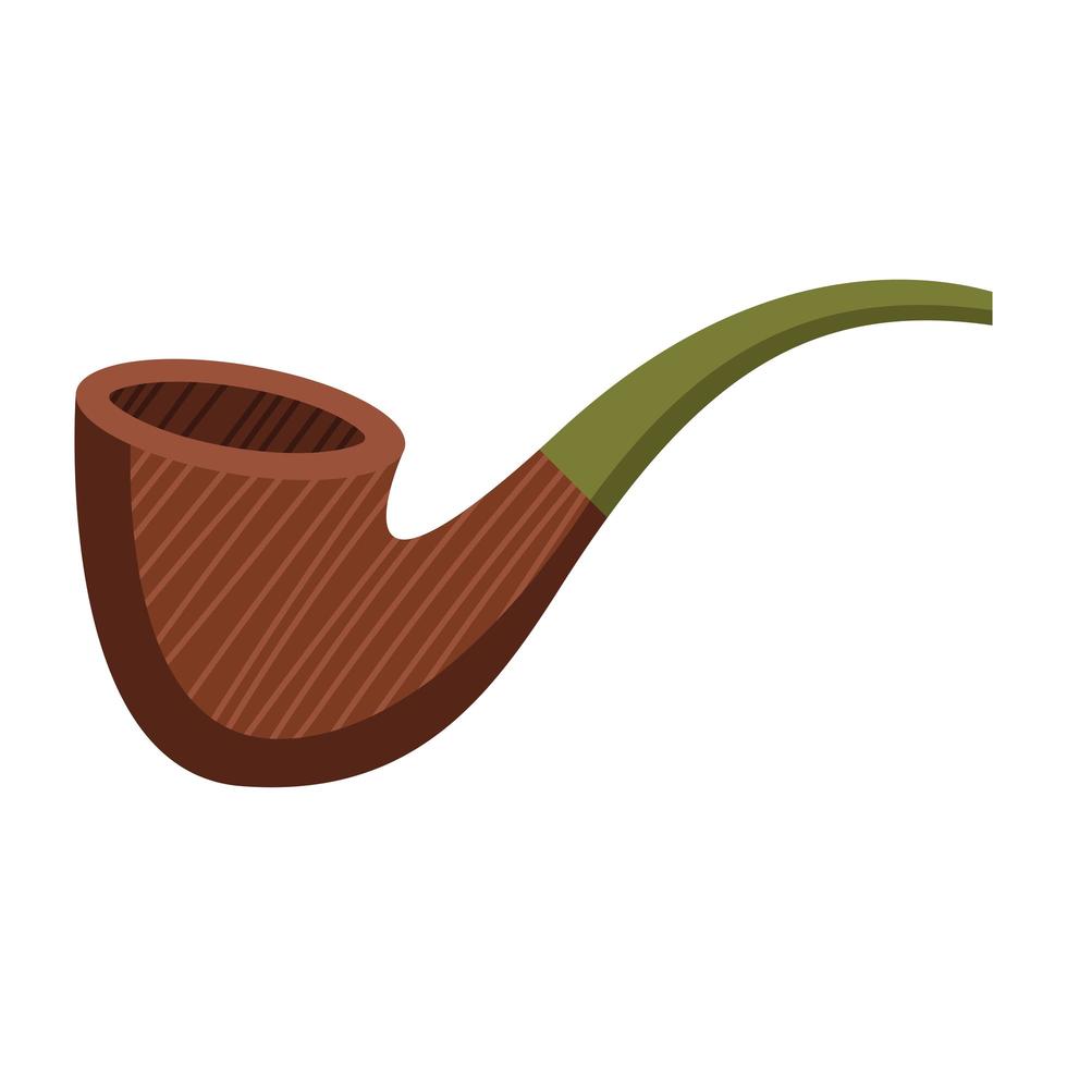 wooden pipe accessory vector