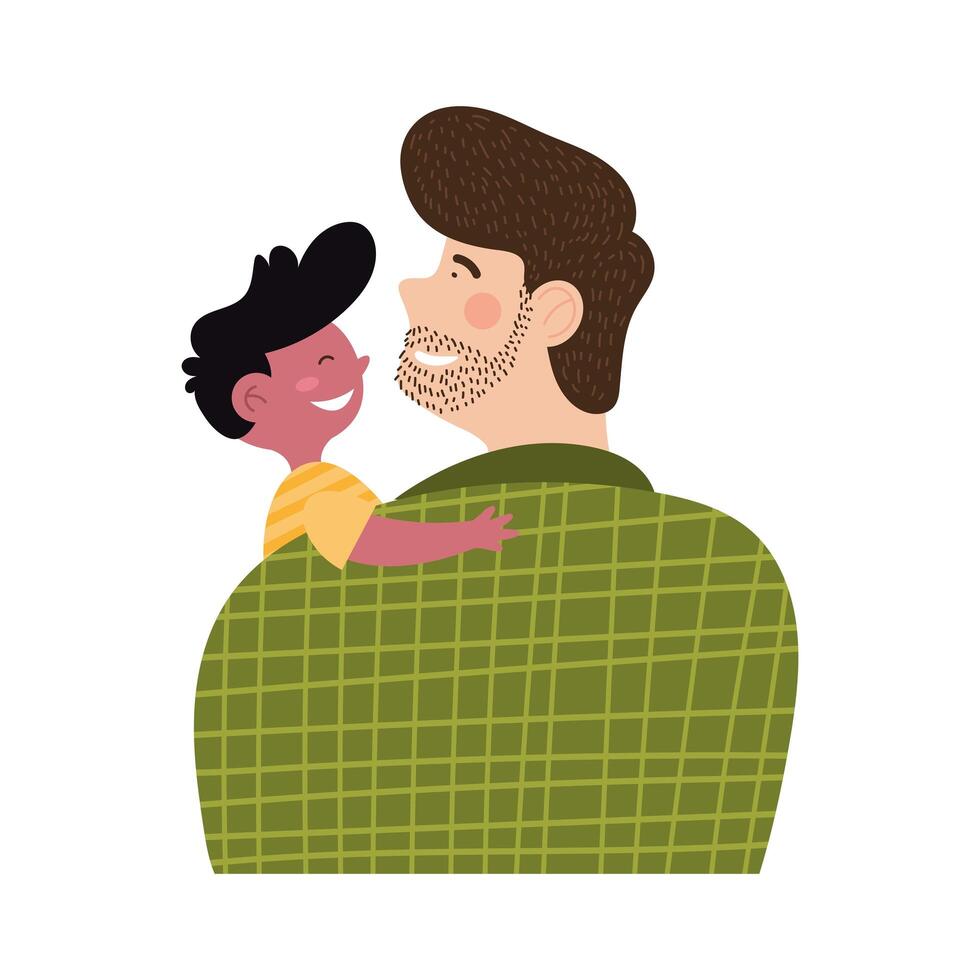 father and son vector
