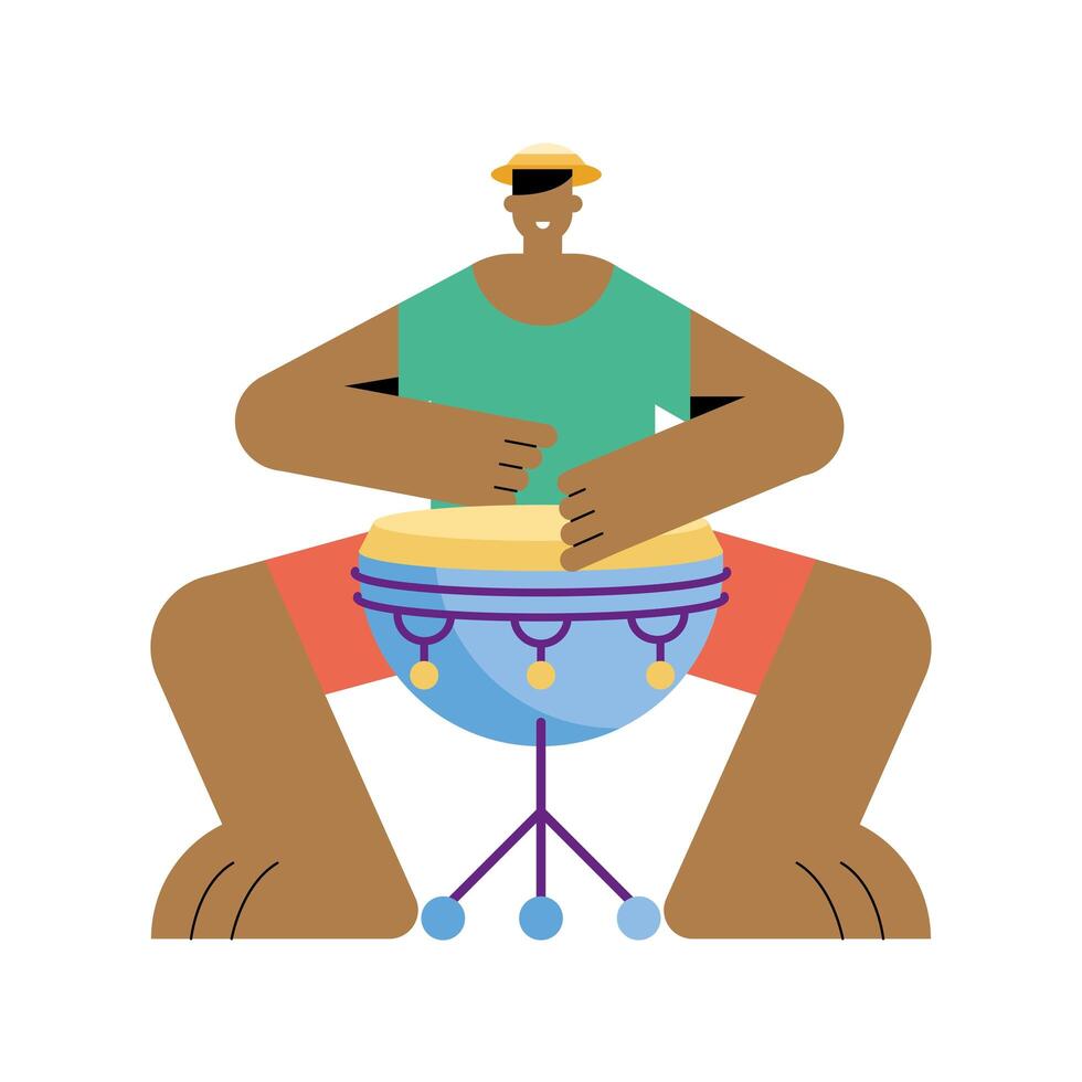 man playing timbal 2733182 Vector Art at Vecteezy