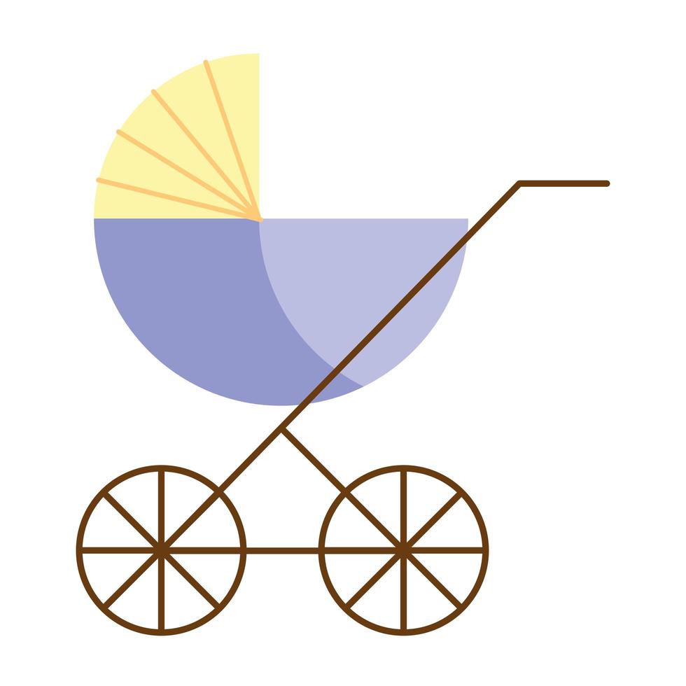 baby cart trolley vector