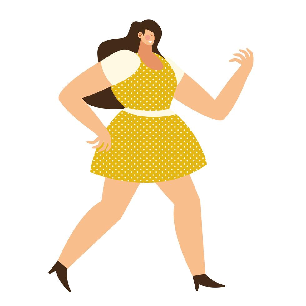 girl dancing character vector