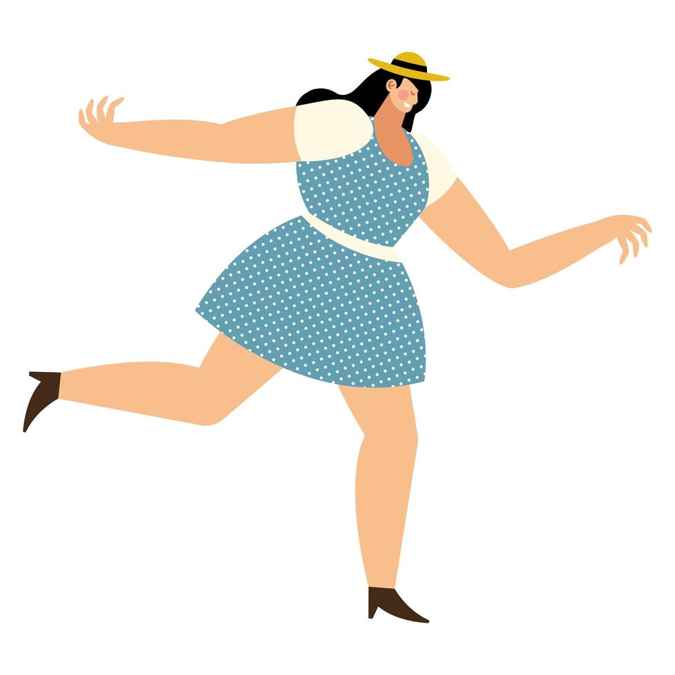 woman dancing character vector