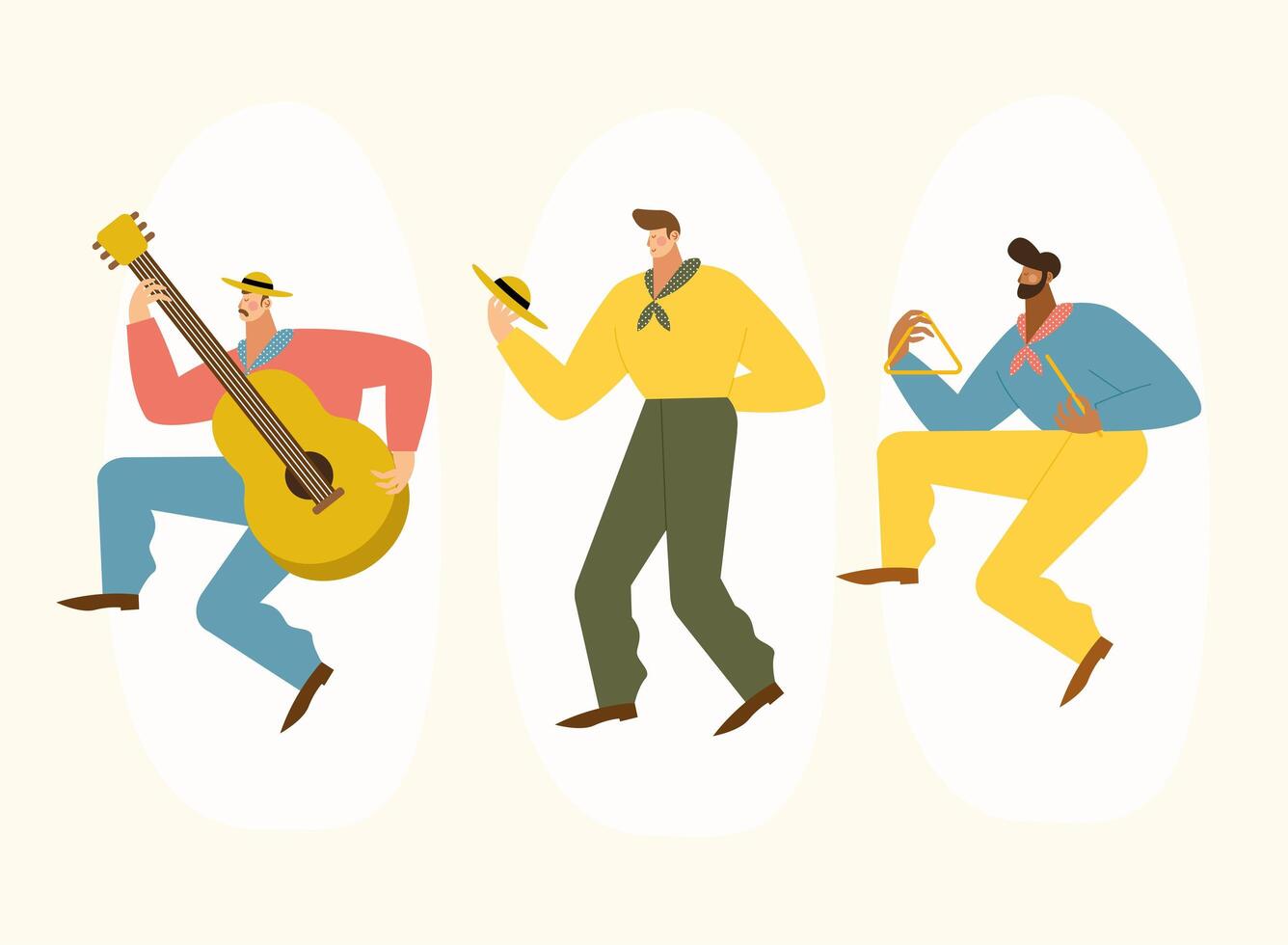 musician orchest characters vector