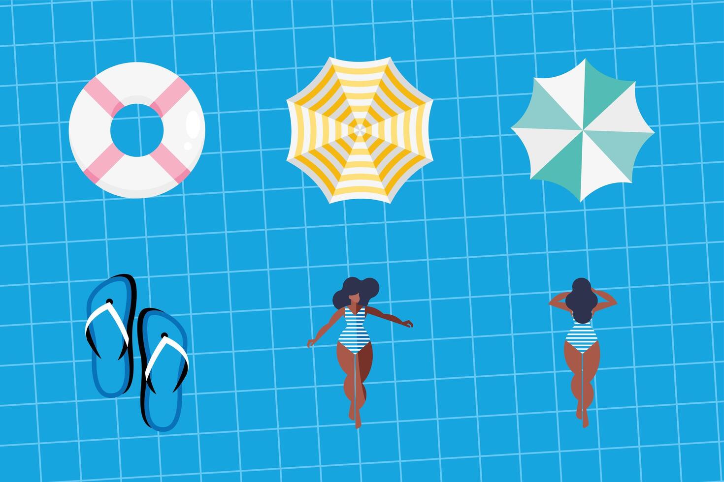 six summer vacations icons vector