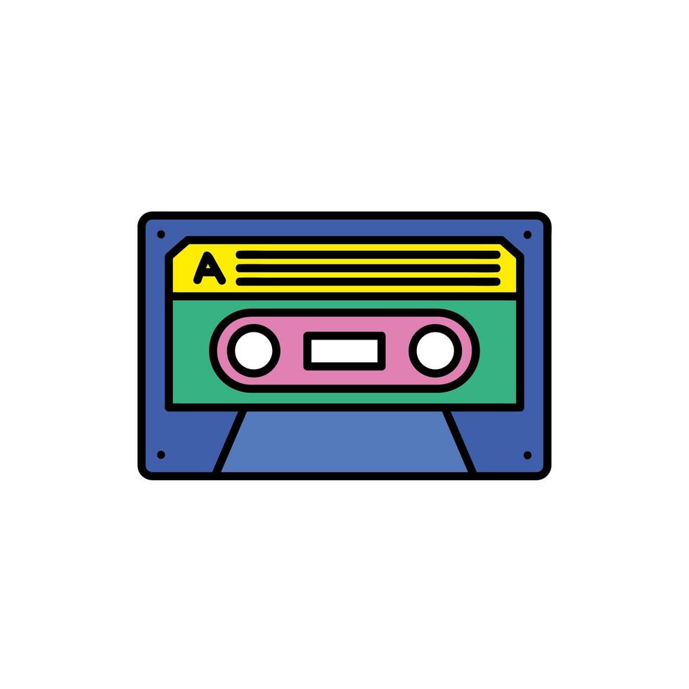 grabación de cassette retro vector