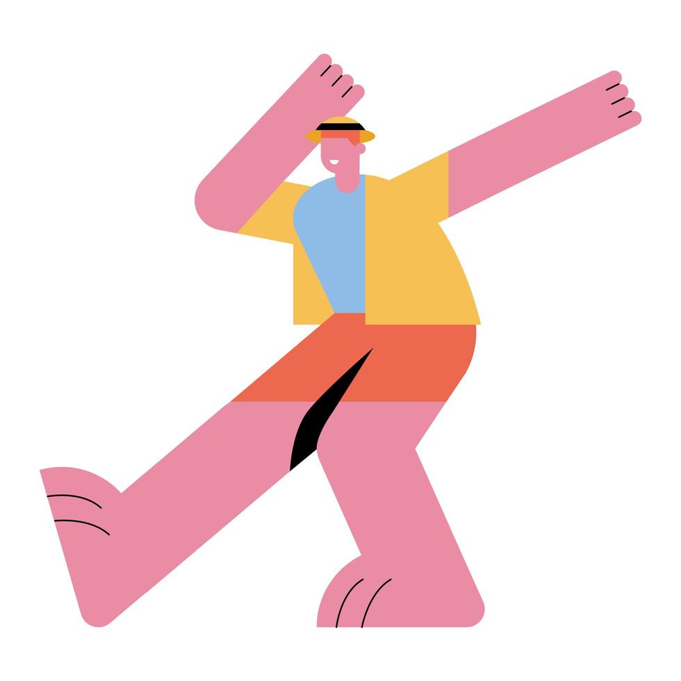 man dancing tropical vector