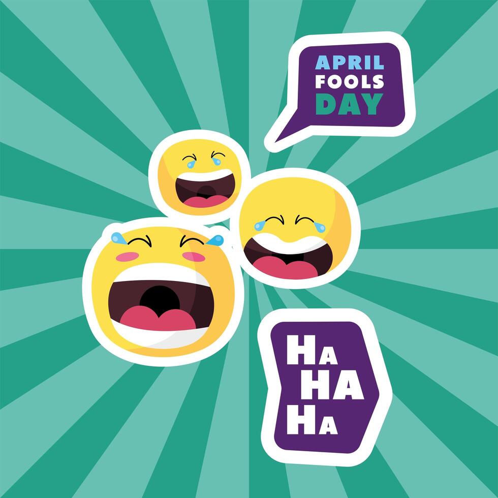 emojis fools day vector