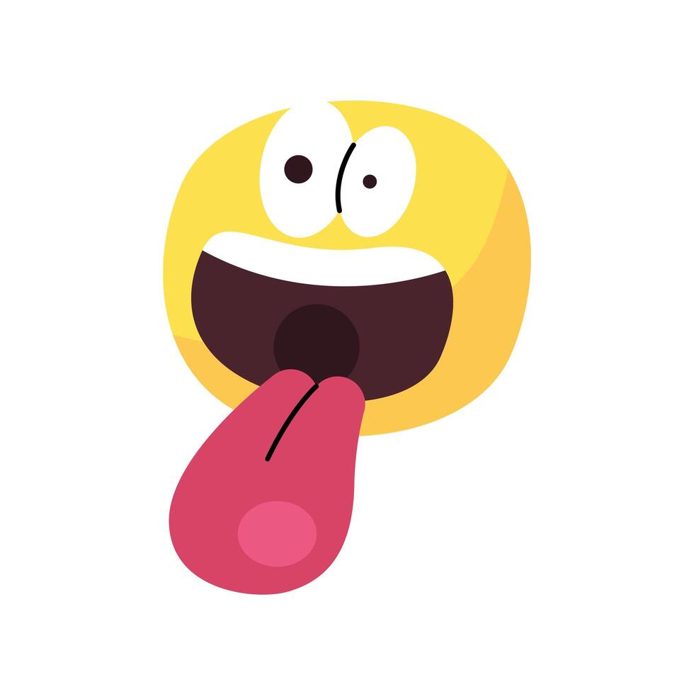 emoji cara loca vector