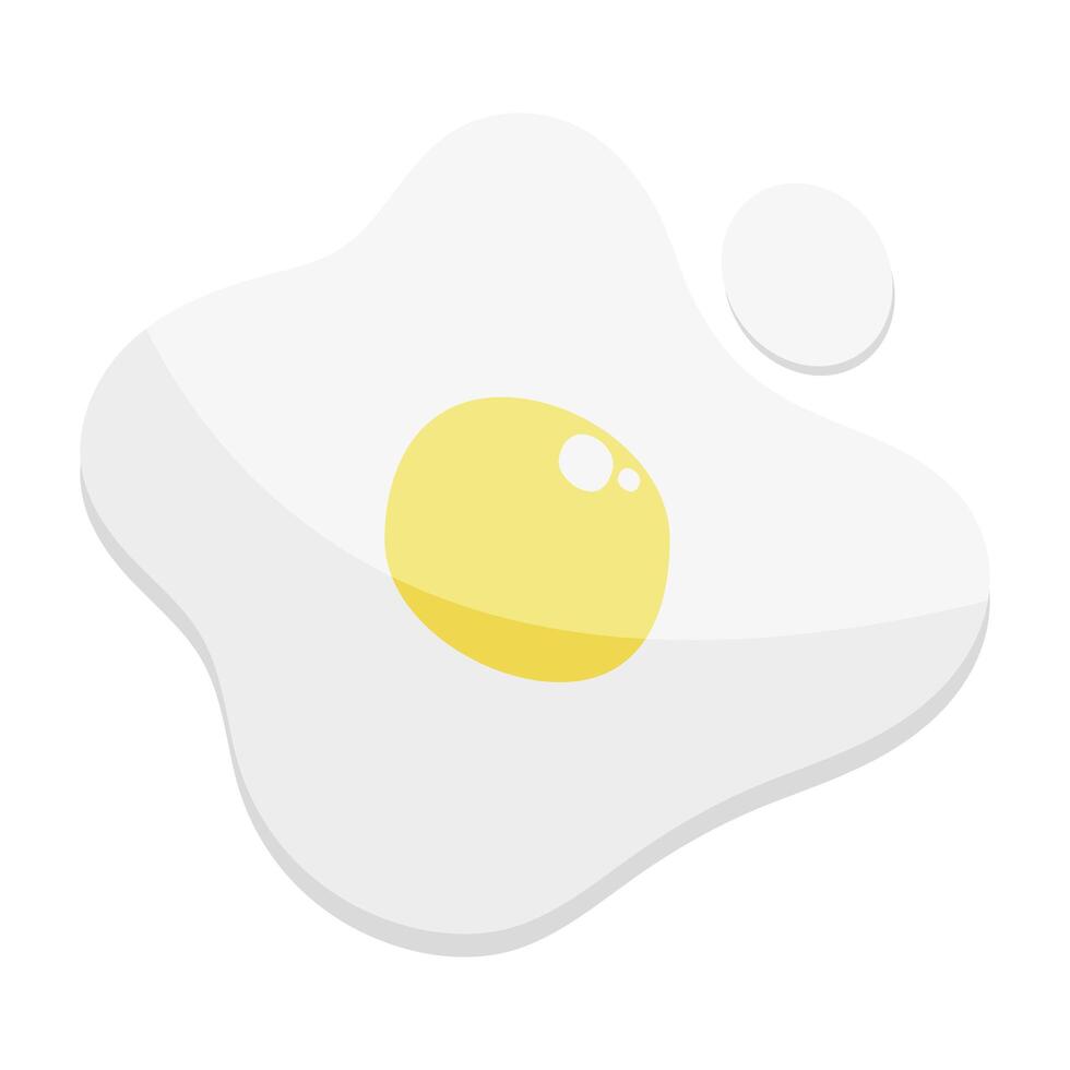 egg fried food vector