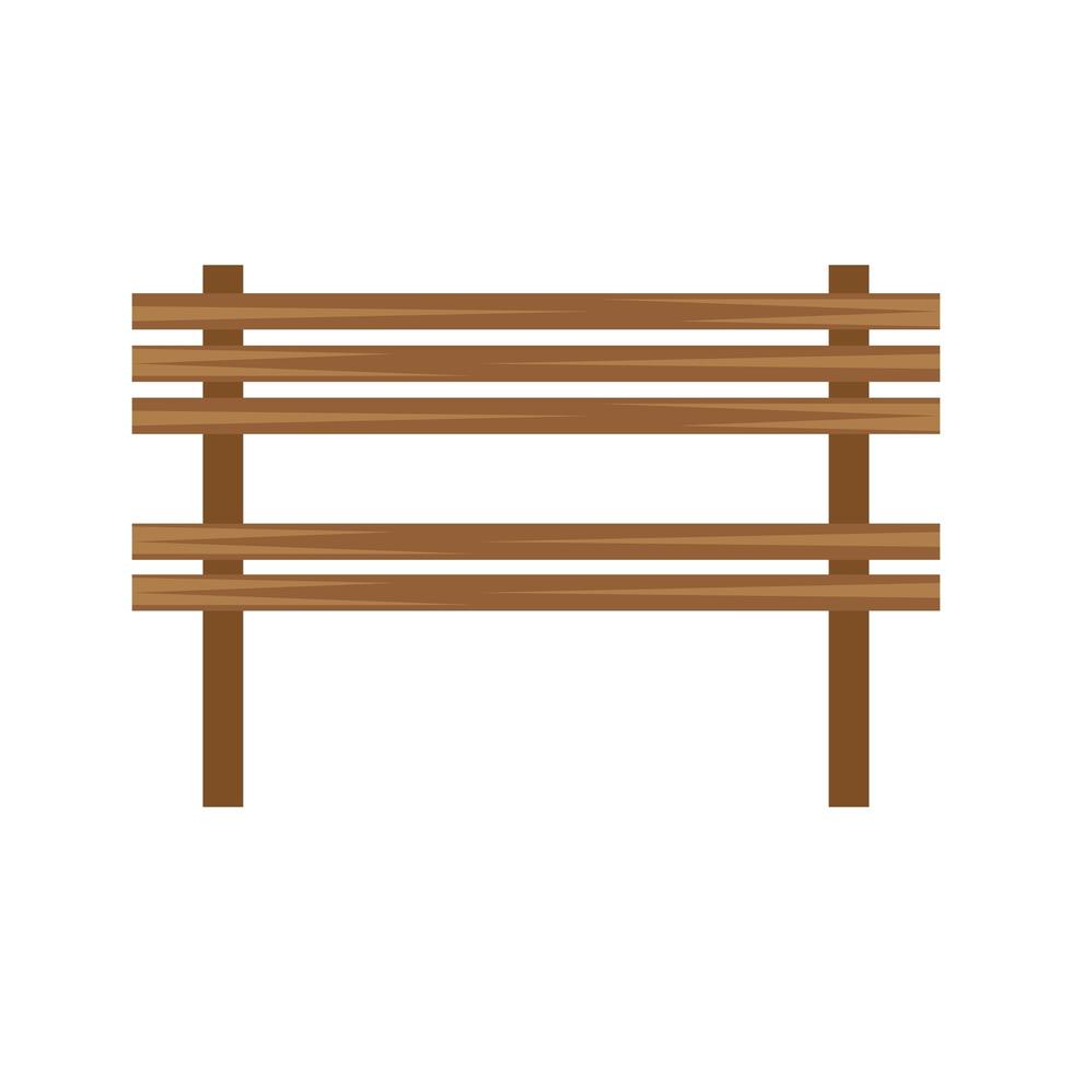 silla de madera del parque vector