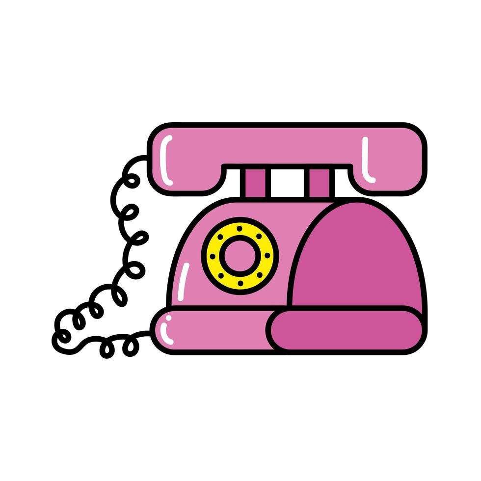 telephone retro style vector