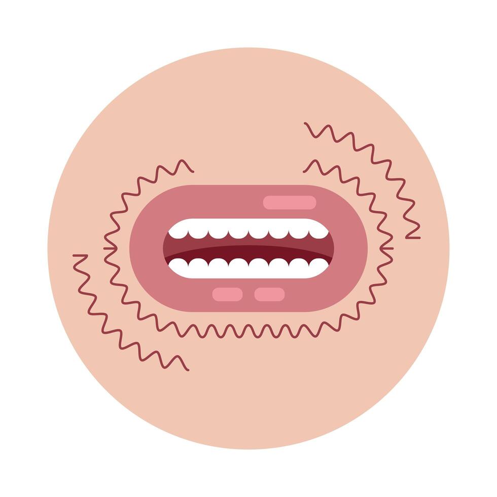 mouth with parkinson vector