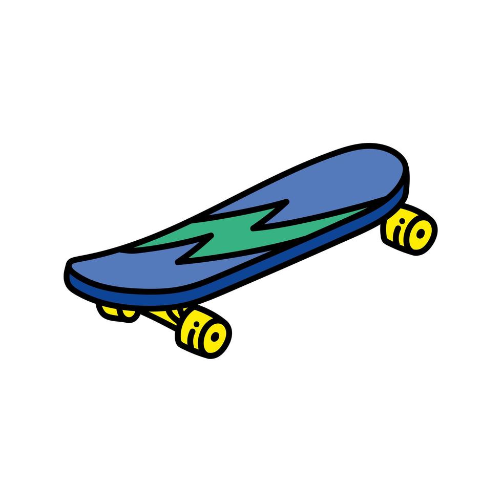 skateboard sport retro vector