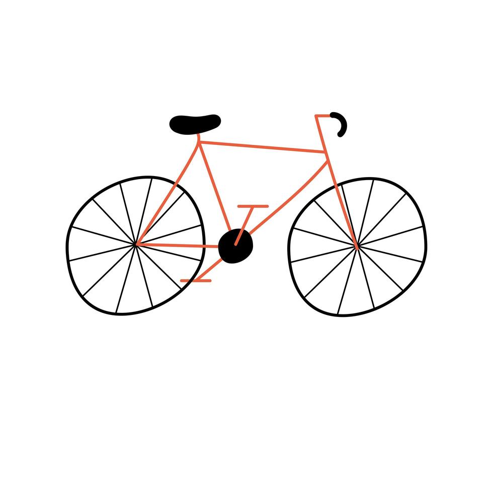 Bicicleta icono aislado del vehículo deportivo vector