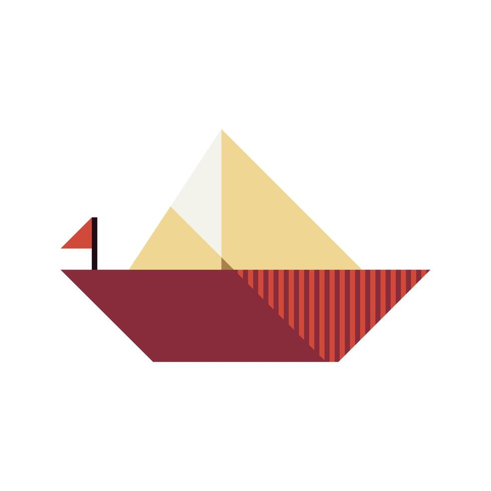 sail boat ship isolated icon vector