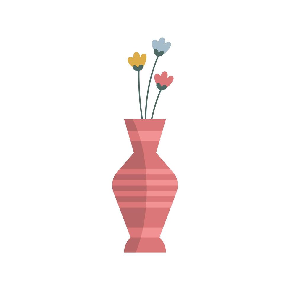 flowers in vase vector