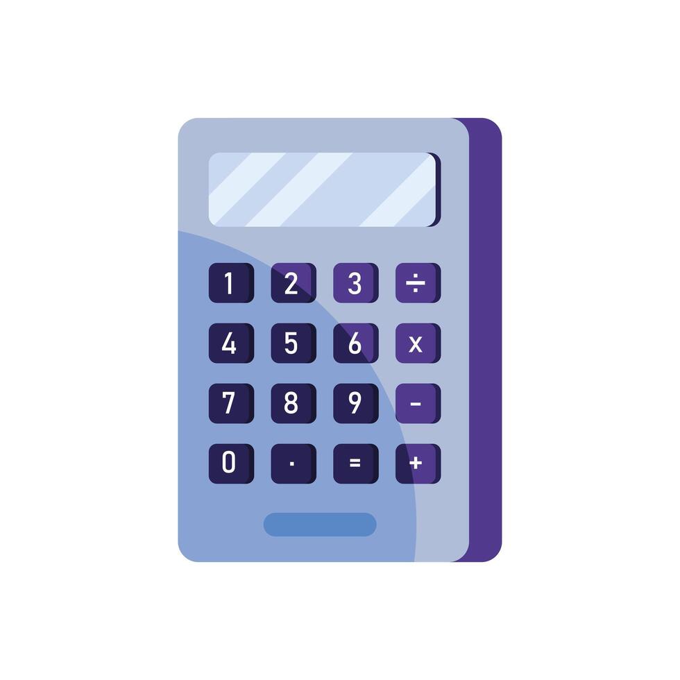 calculator math device isolated icon vector