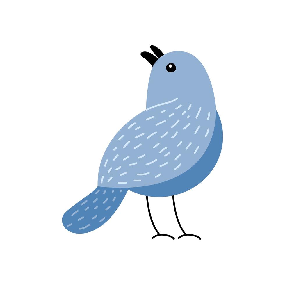 blue bird animal isolated icon vector