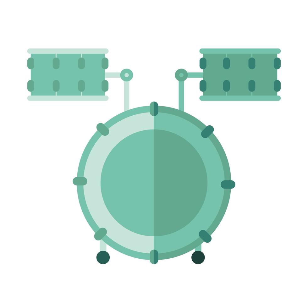 tambor set instrumento icono diseño vectorial vector