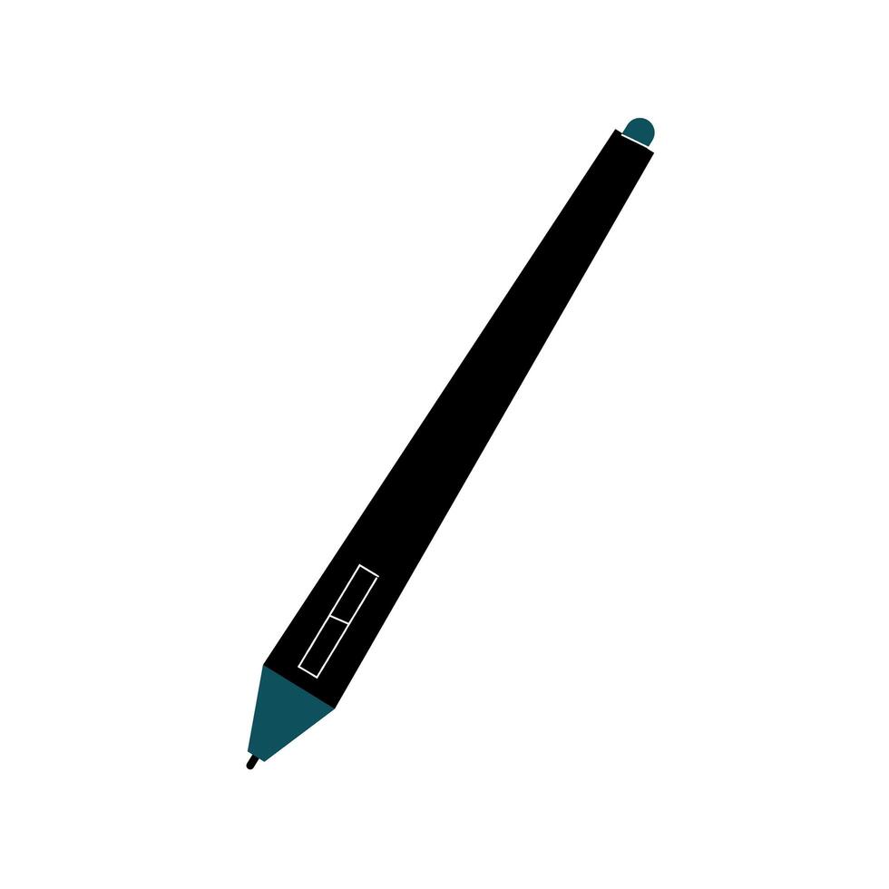 Pluma icono aislado de suministro de tinta vector