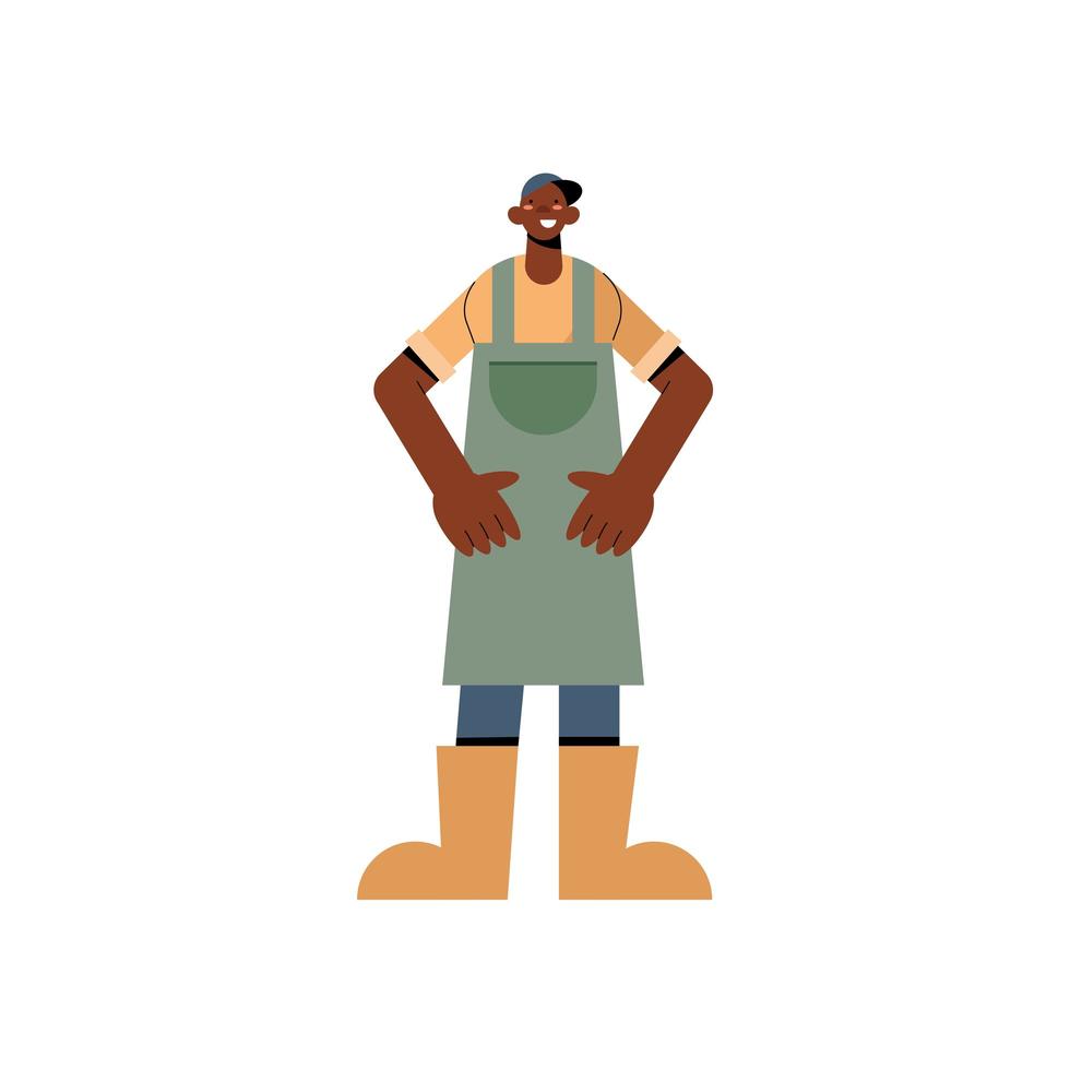 Farmer man with apron vector design