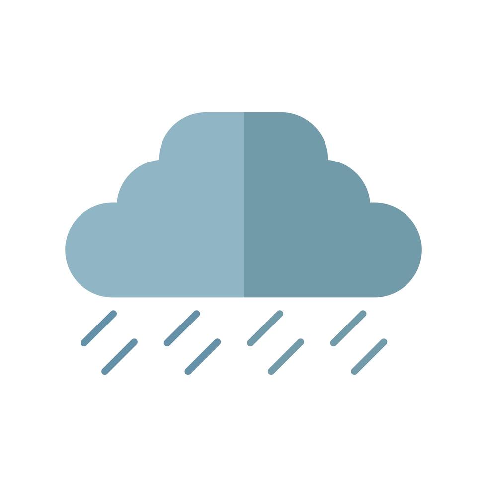 cloud with rain isolated vector design