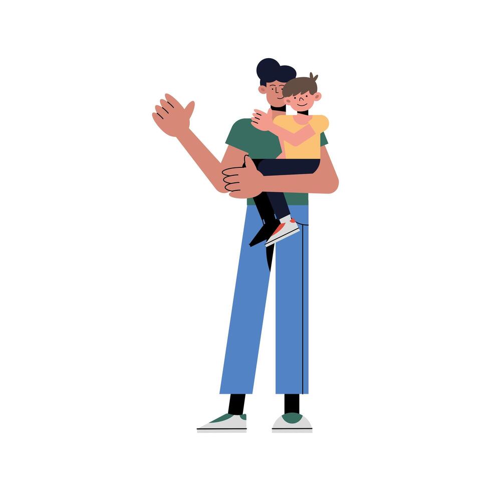 Father with son vector design