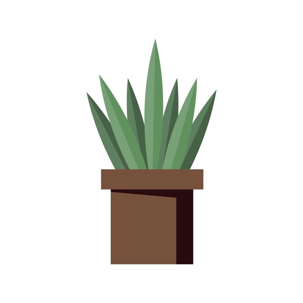 Planta dentro de diseño de vector de icono de maceta