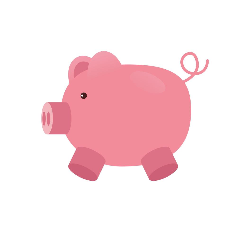 Piggy icon isolated vector design