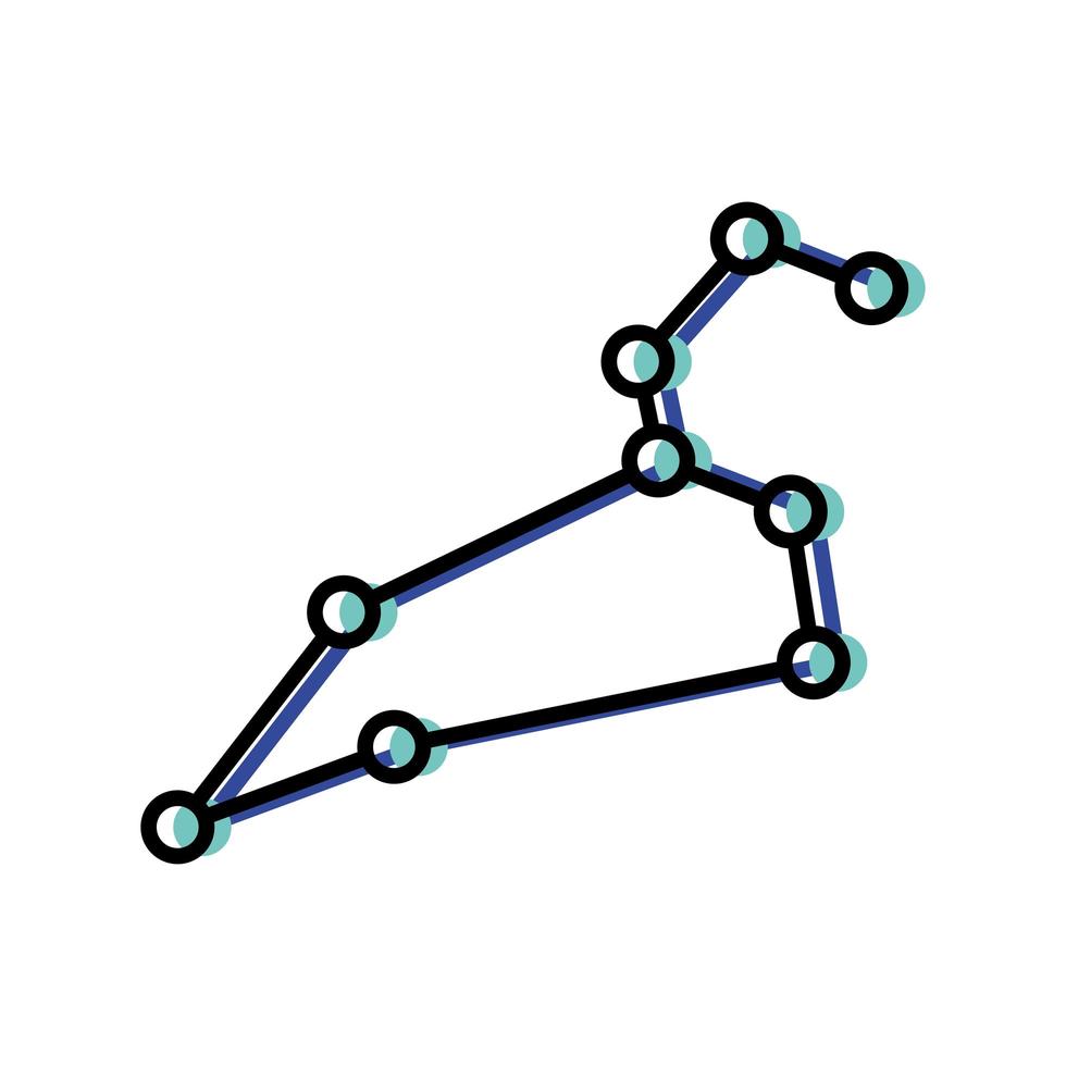 diseño de vector de constelación de estrellas espaciales