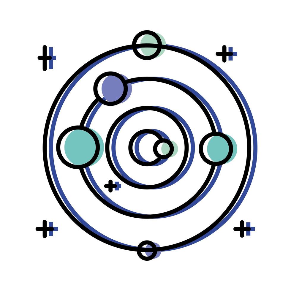 Space solar system icon vector design