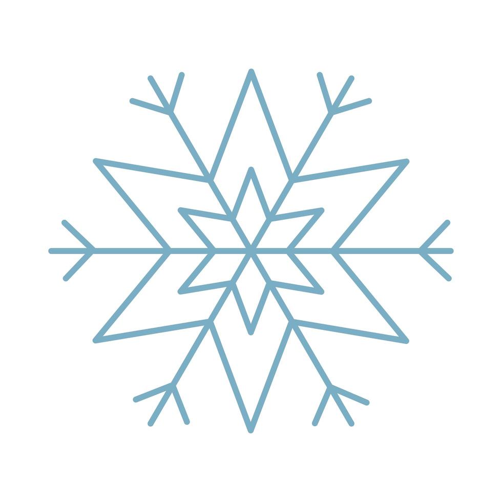 snowflake of winter season vector design