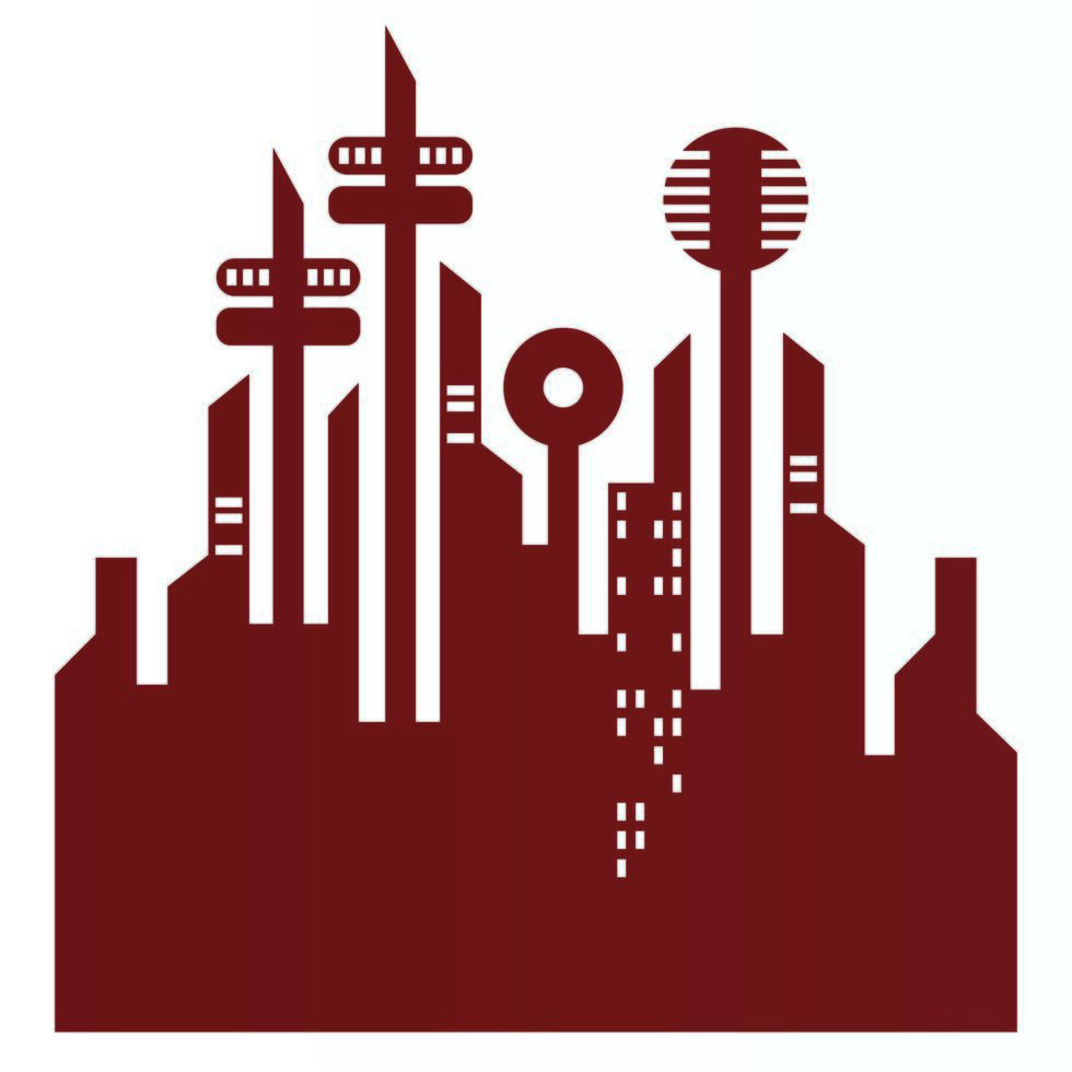 Space sci-fi city vector design