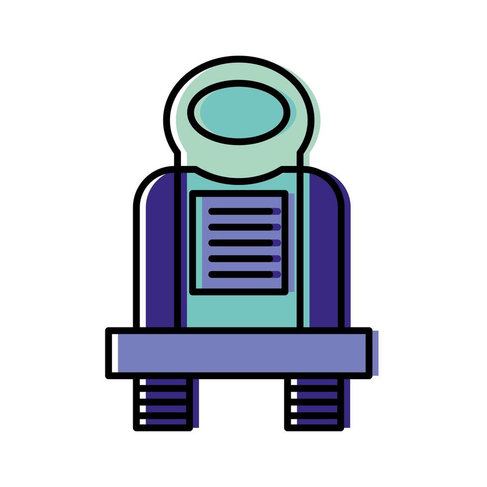Space robot icon vector design