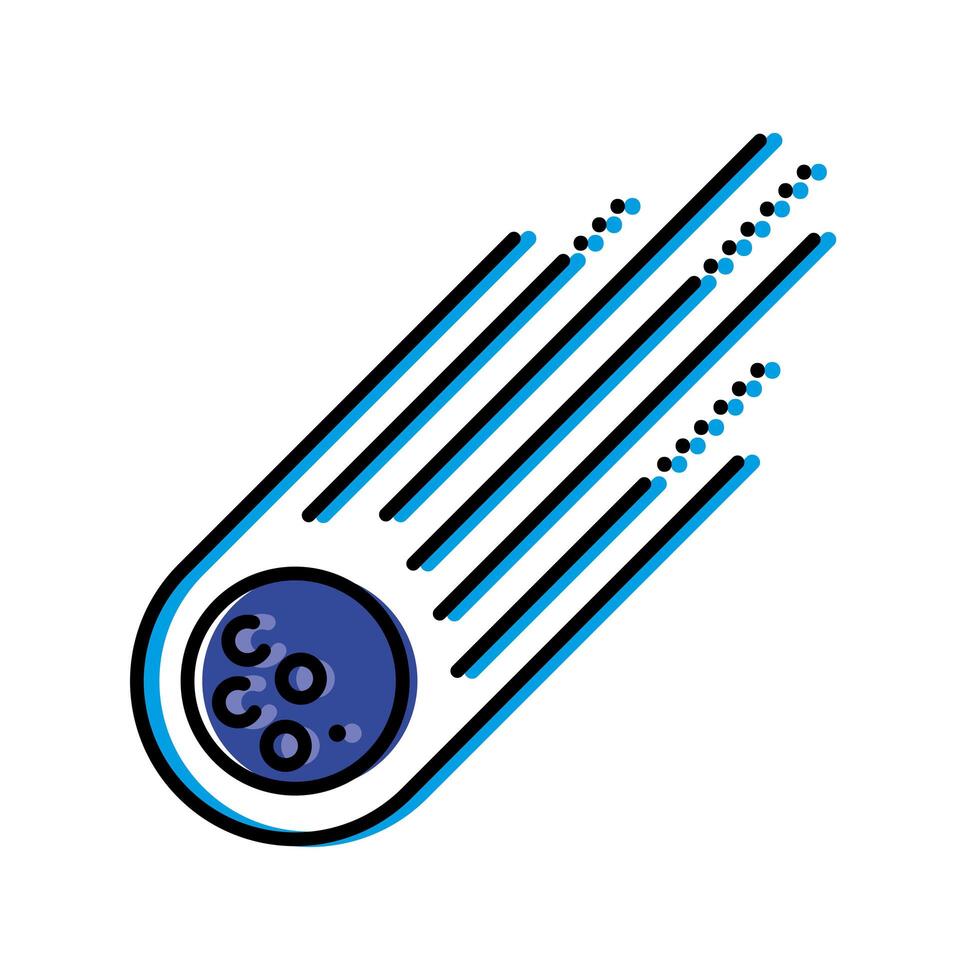 Space asteroid icon vector design