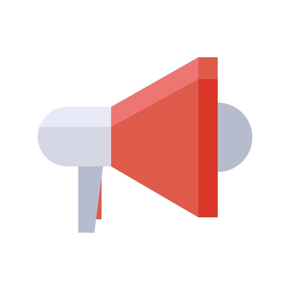 megaphone audio device isolated icon vector