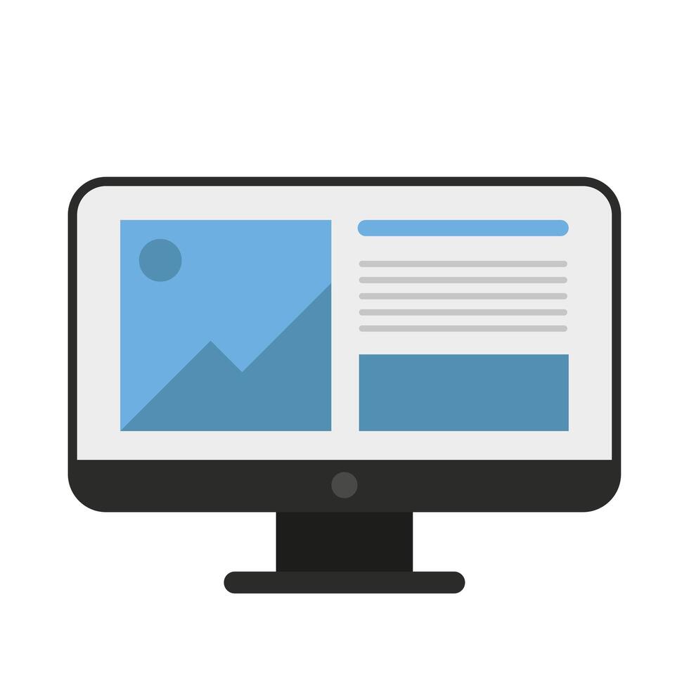 digital computer icon vector design