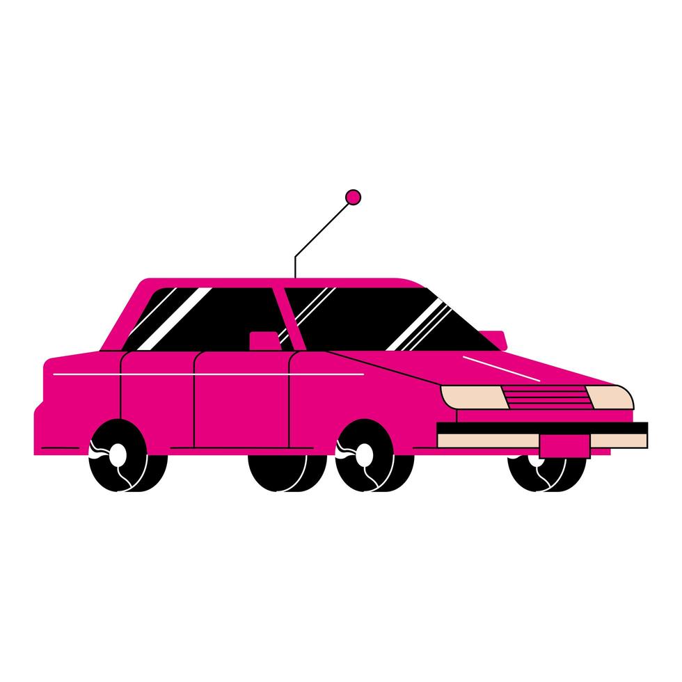 diseño de vector de icono de coche rosa