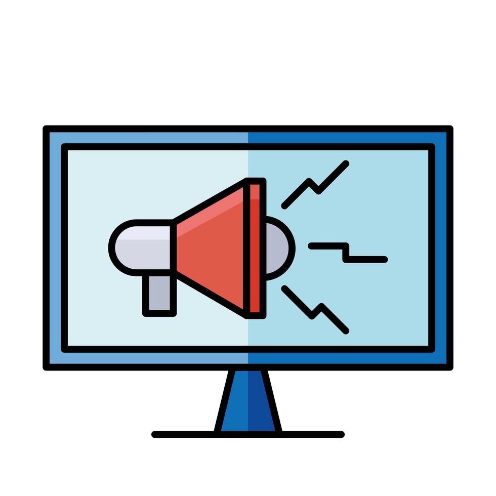 megaphone in computer vector design