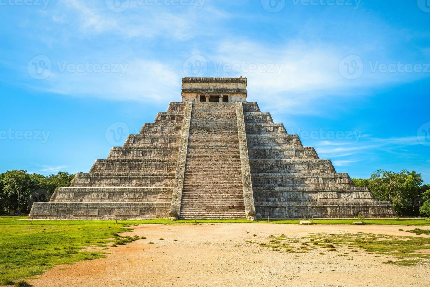 El Castillo, the Temple of Kukulcan at Chichen Itza in Mexico photo