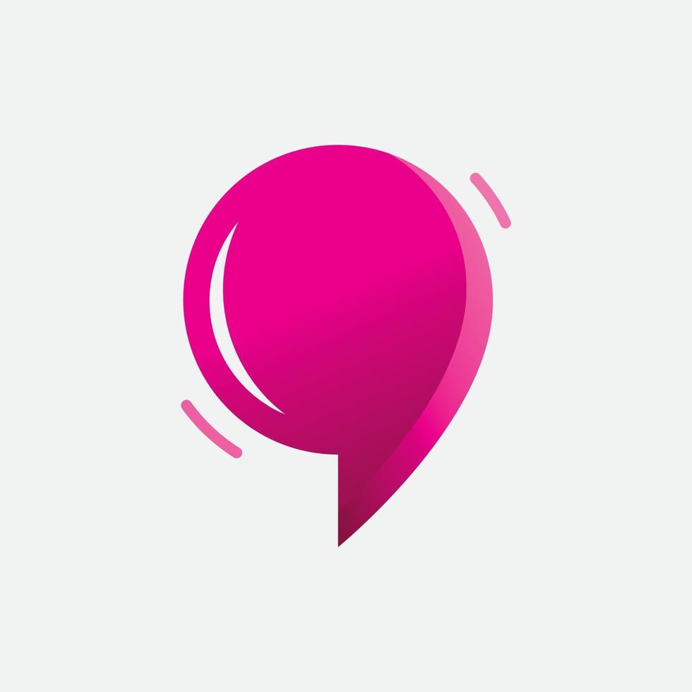 Bubble chat logo design template vector