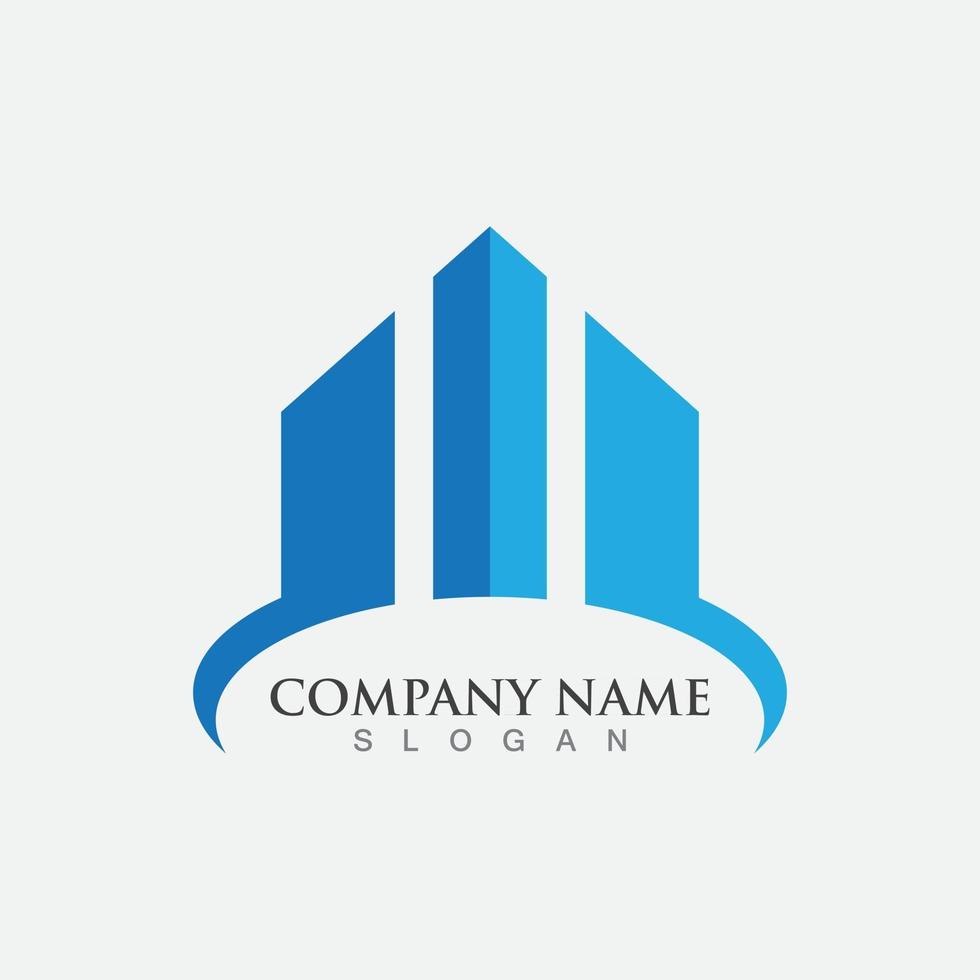 Buildings real estate logo vector