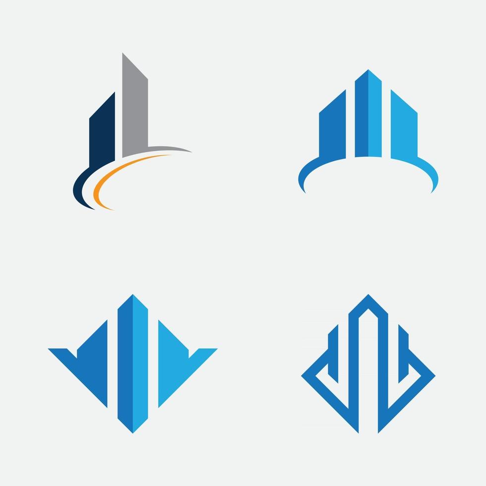 Buildings real estate logo vector